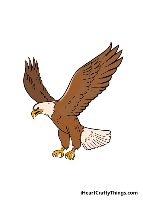 eagle drawing easy with colour|easy eagle pictures to draw.